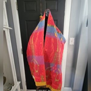 Molina Red and Yellow Acrylic Shawl